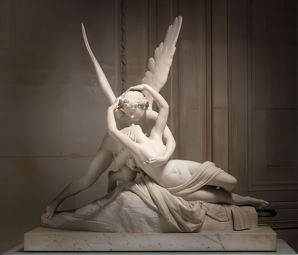 Photograph of Psyche Revived by Cupid's Kiss Antonio Canova